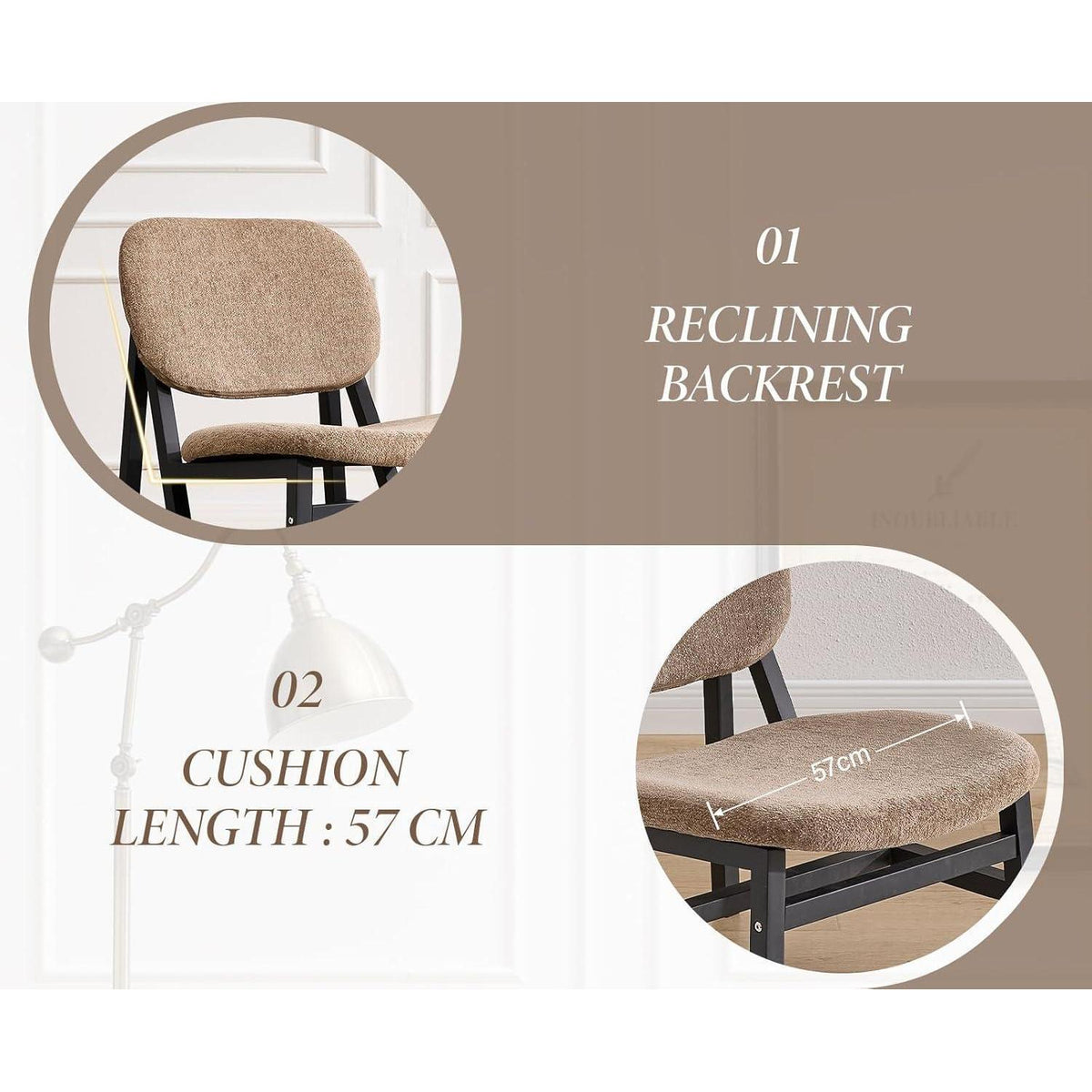 Loungesessel Chenille Braun – Bequemer Akzentstuhl für Wohnzimmer