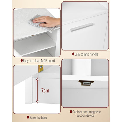 Hochschrank Küche Weiß | 60cm Breit, 5 Ebenen & 2 Türen