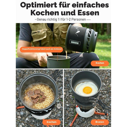 Camping Kochsystem 7-in-1 – Leicht & Kompakt für Outdoor
