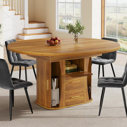 Ausziehbarer Esstisch Walnut – 118-158 cm, Platz für 6 Personen