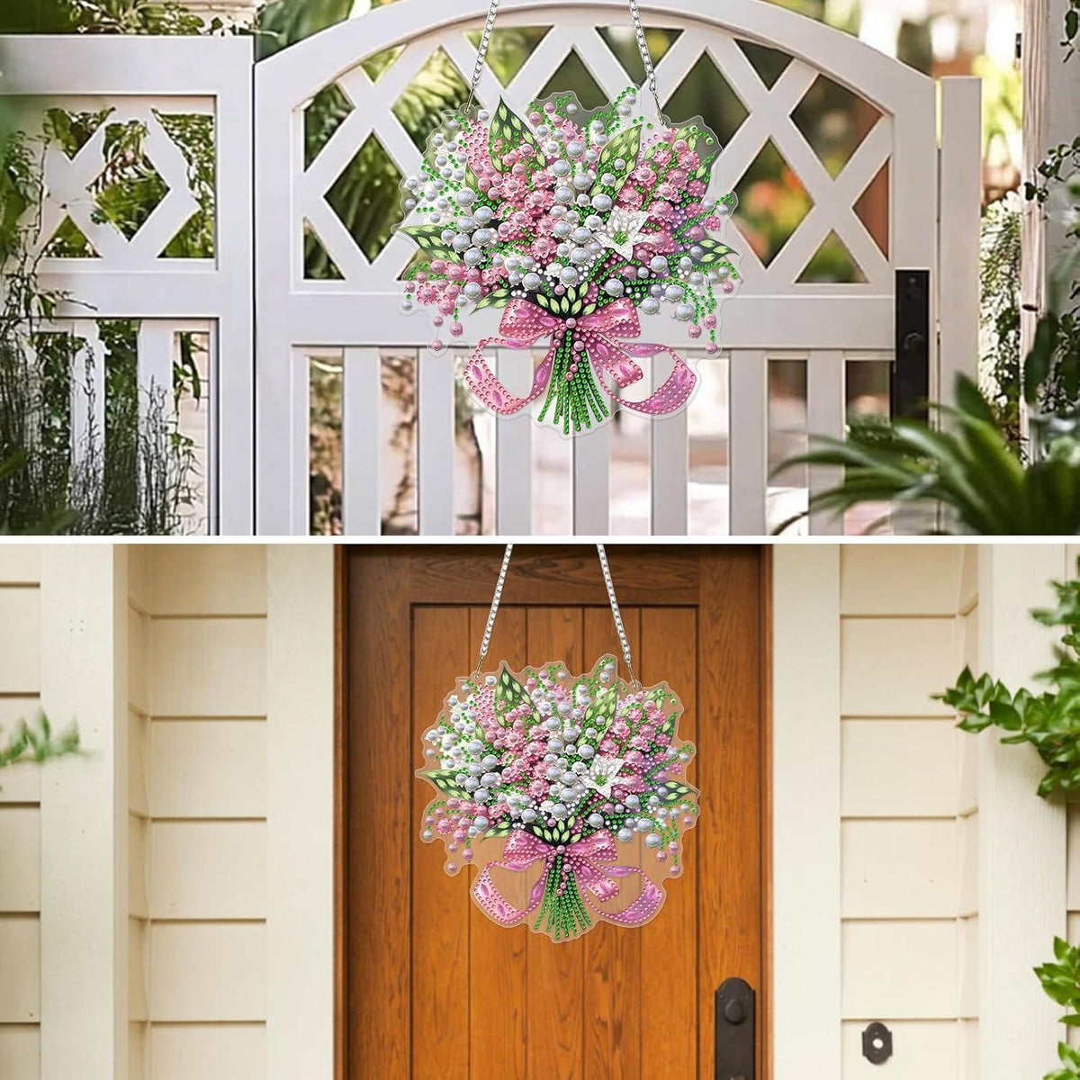 Diamantmalerei Maiglöckchen Blumen Bild Hängedeko DIY Set