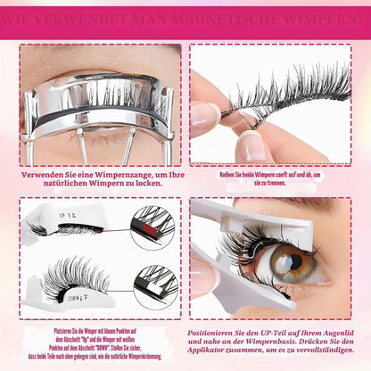 Magnetische Wimpern Set ohne Kleber – Natürlicher Look & Applikator
