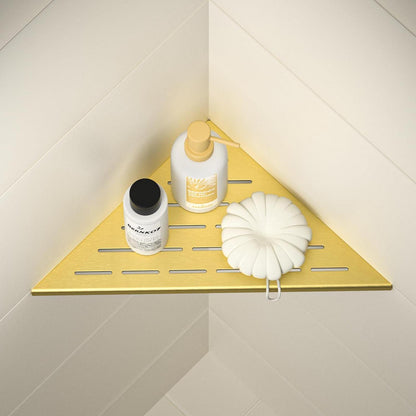 Eck Duschregal Golden, 2er-Set – Edelstahl, Platzsparend