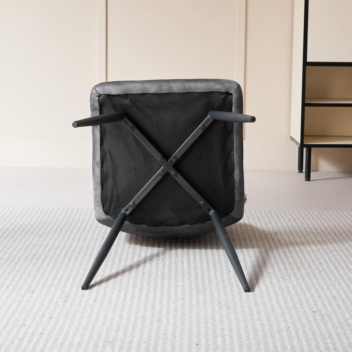 8 Esszimmerstühle Modern Grau & Hellgrau, Gepolstert