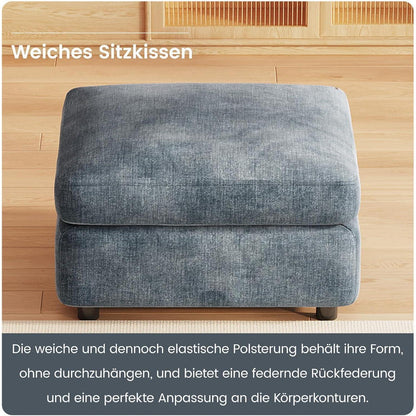 Sitzhocker mit Stauraum – Gepolsterter Fußhocker für Wohnzimmer