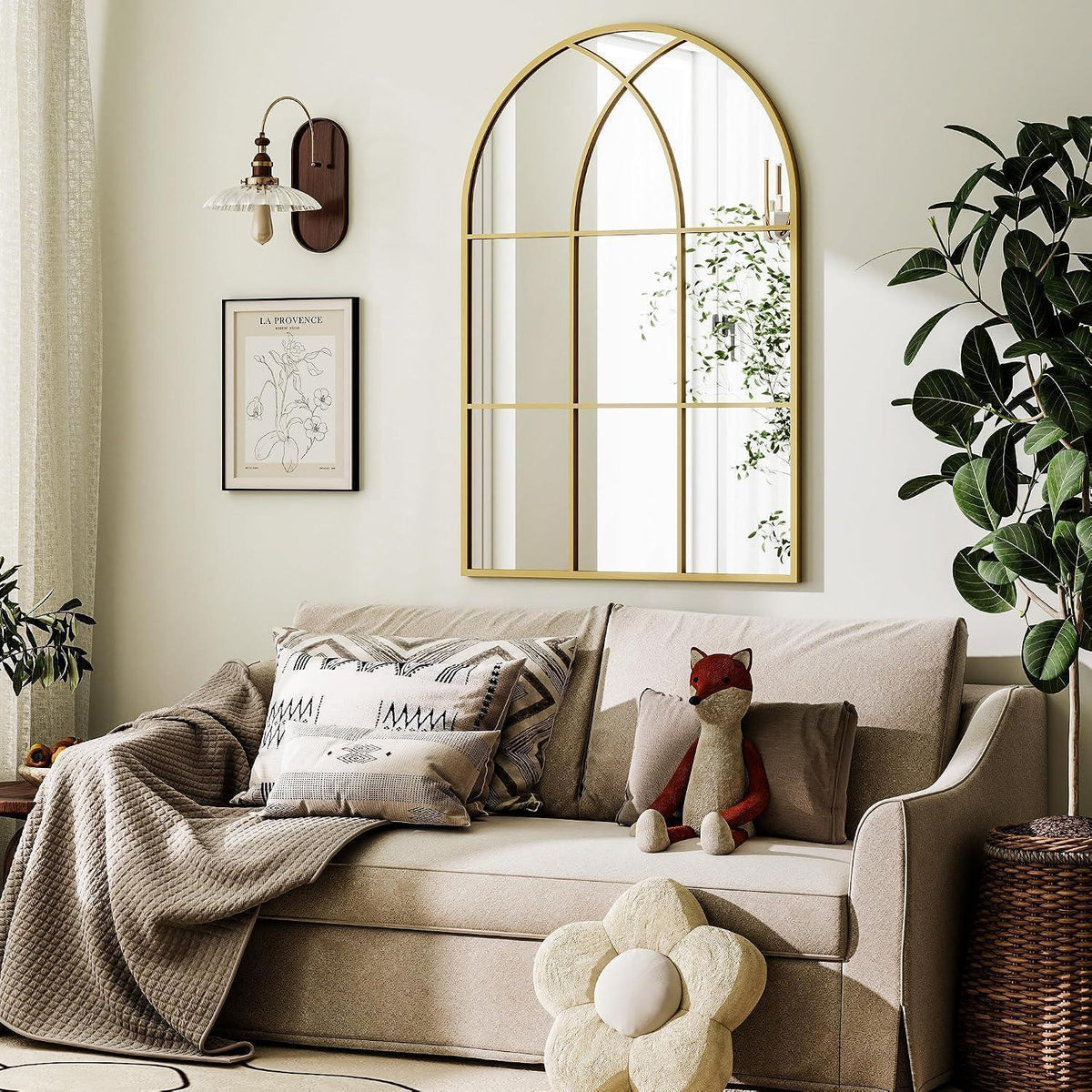Wandspiegel Fischgrät Gold 60x90 cm – Dekorative Spiegel für Zuhause