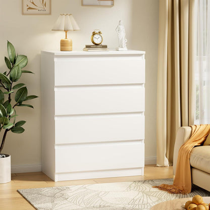 Weiße Kommode mit 4 Schubladen – 70x40x95 cm