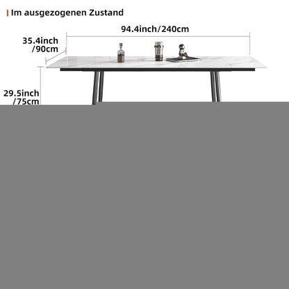 Essgruppe modern, ausziehbar (160-240cm) mit 4 Stühlen