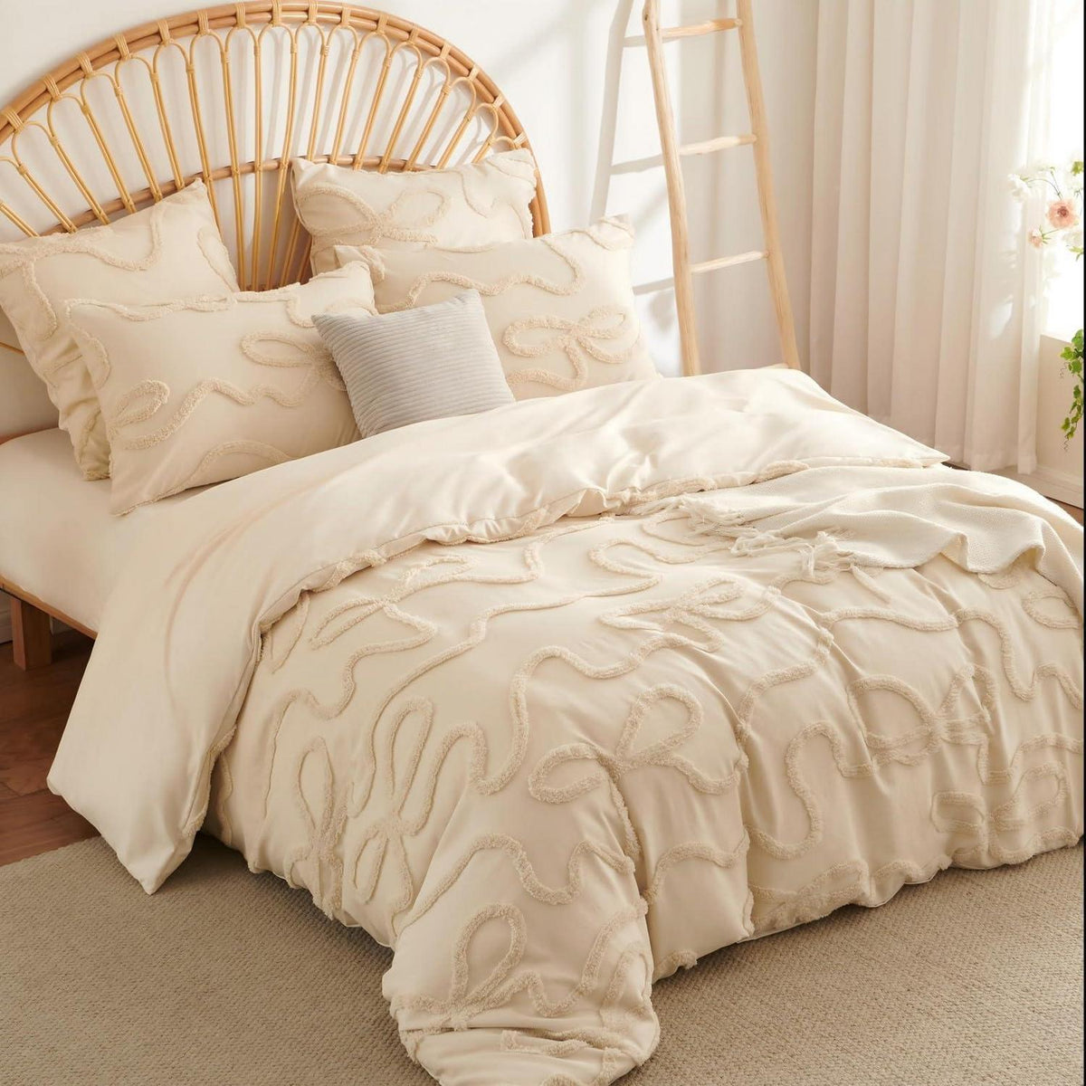 Bettwäsche-Set Boho Getuftet Beige 200x220cm