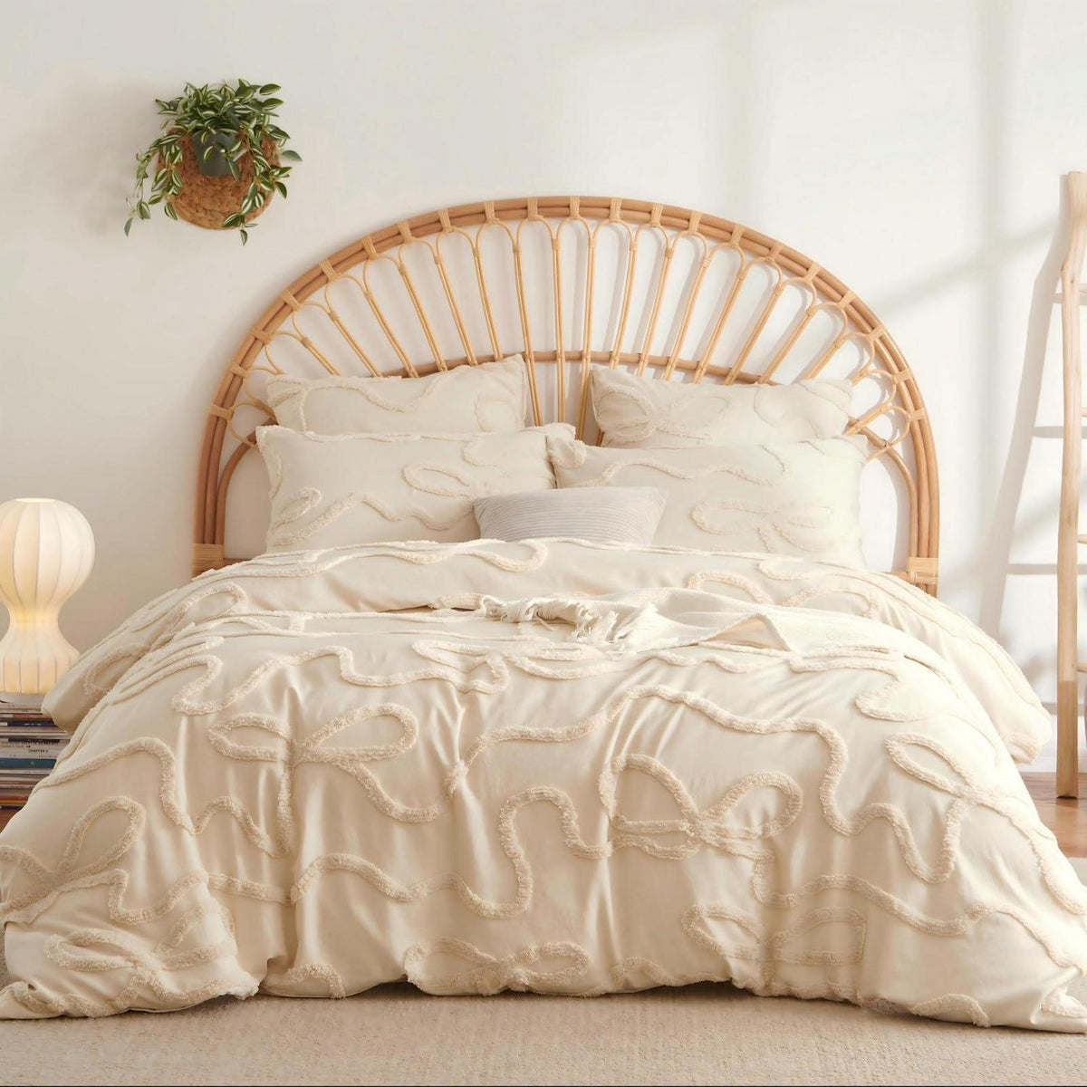 Getuftetes Bettwäsche-Set Beige 135x200cm – Boho Chic