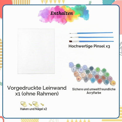 Malen nach Zahlen Frosch – Bastelset für Erwachsene