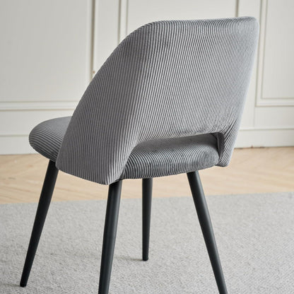 Esstisch Set mit 6 Cord-Stühlen – Modernes Esszimmer-Ensemble