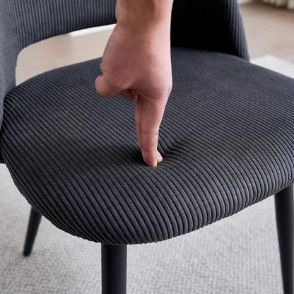 Esstisch Set mit 6 Cord-Stühlen – Modern & Komfortabel