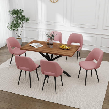 Esstisch Set mit 6 Cord-Stühlen – Modern & Komfortabel