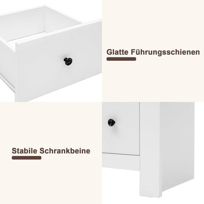 Weißes Sideboard mit 7 Schubladen – Modern & Vielseitig