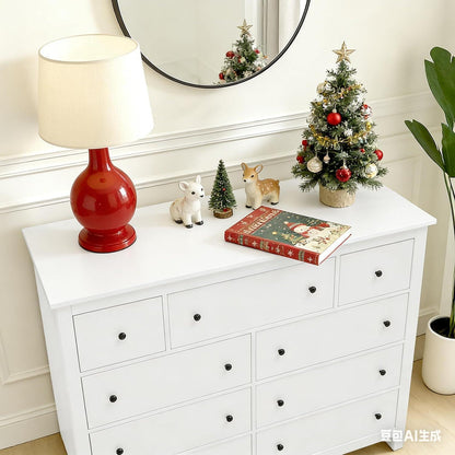 Weißes Sideboard mit 7 Schubladen – Modern & Vielseitig