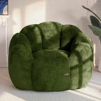 Sitzsack Erwachsene, Blumenform, Memory Foam, Grün