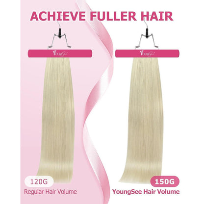 Blond Echthaar Clip-in Extensions 60cm – Remy Haar, 120g
