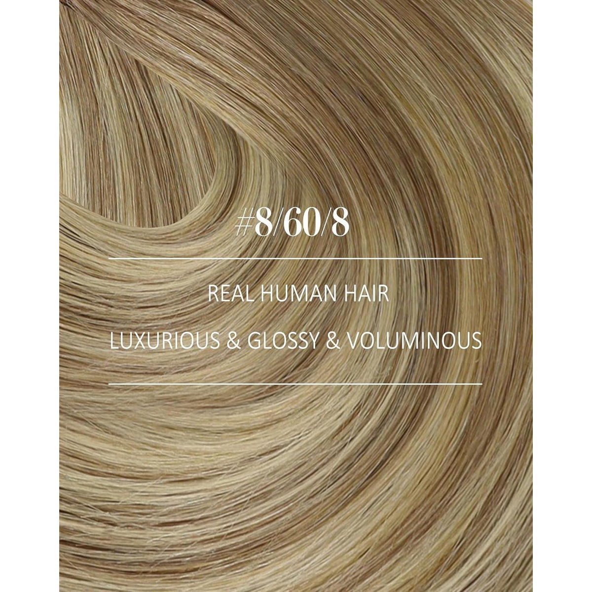 Echthaar Clip-Ins Ombre Hellbraun-Platinblond 60cm