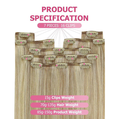 Blond Echthaar Extensions 60cm – Clip-in Haarverlängerung