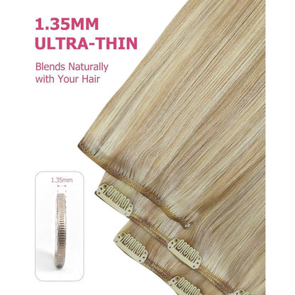 Blond Echthaar Extensions 60cm – Clip-in Haarverlängerung