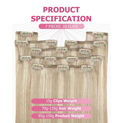 Blond Clip-in Echthaar Extensions 60cm – Volumenspendend & Vielseitig