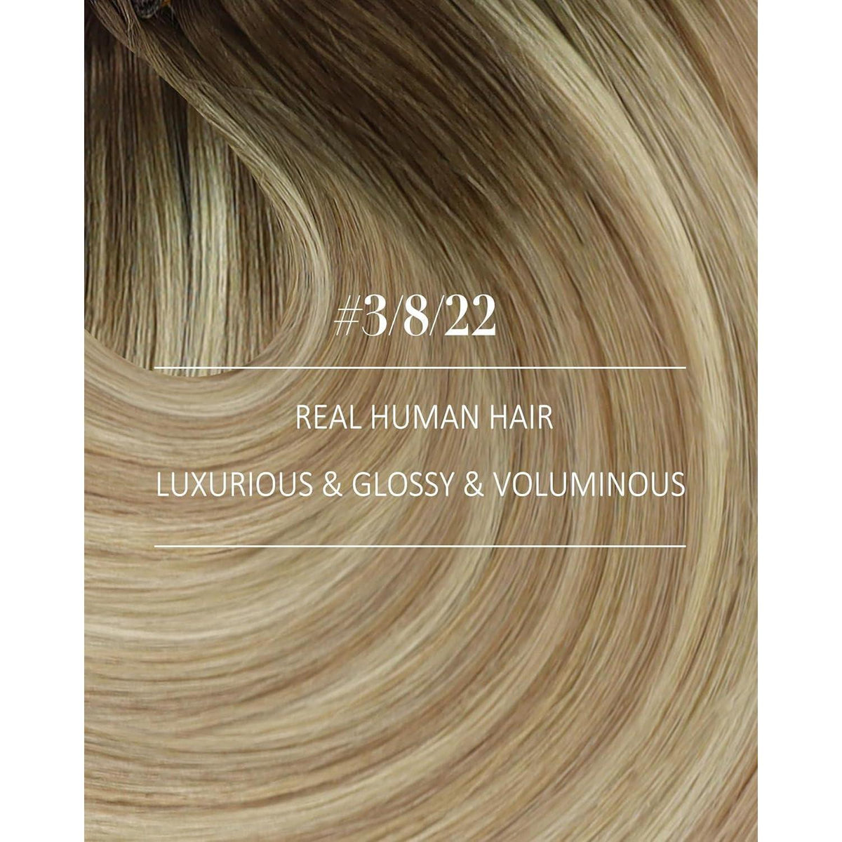 Ombre Braun-Blond Clip-in Echthaarverlängerung 60cm