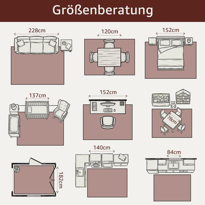 Vintage Teppich floral rot-beige 200x280 cm – Waschbar & Rutschfest