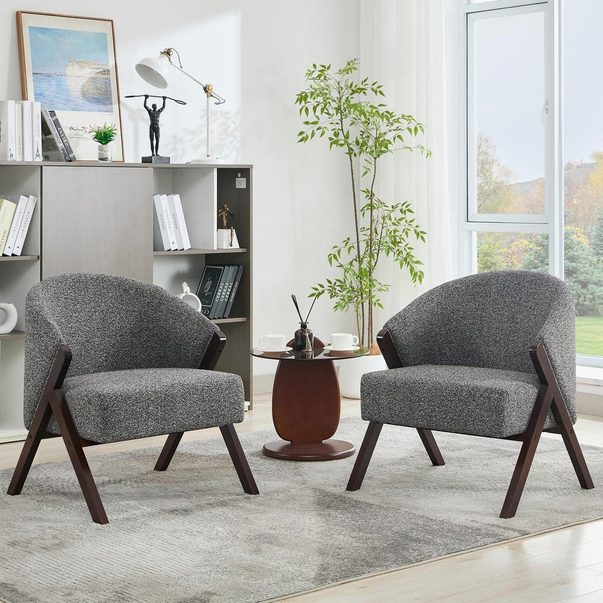 Teddy-Fleece Loungesessel Grau – Bequemer Sessel für Wohnzimmer