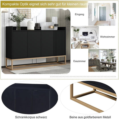 Sideboard 120cm – Küchenschrank mit Arbeitsplatte & Regalen