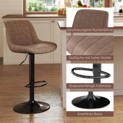 Drehbarer Barhocker 4er Set – Höhenverstellbar & Komfortabel