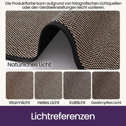 Läufer Flur Schwarz 80x300 cm - Rutschfest & Saugstark