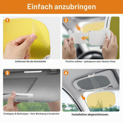 Auto Sonnenblendenverlängerung 2-in-1 Tag & Nacht