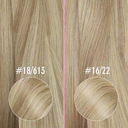 Nanoring Haarverlängerung Aschblond Echthaar 50cm