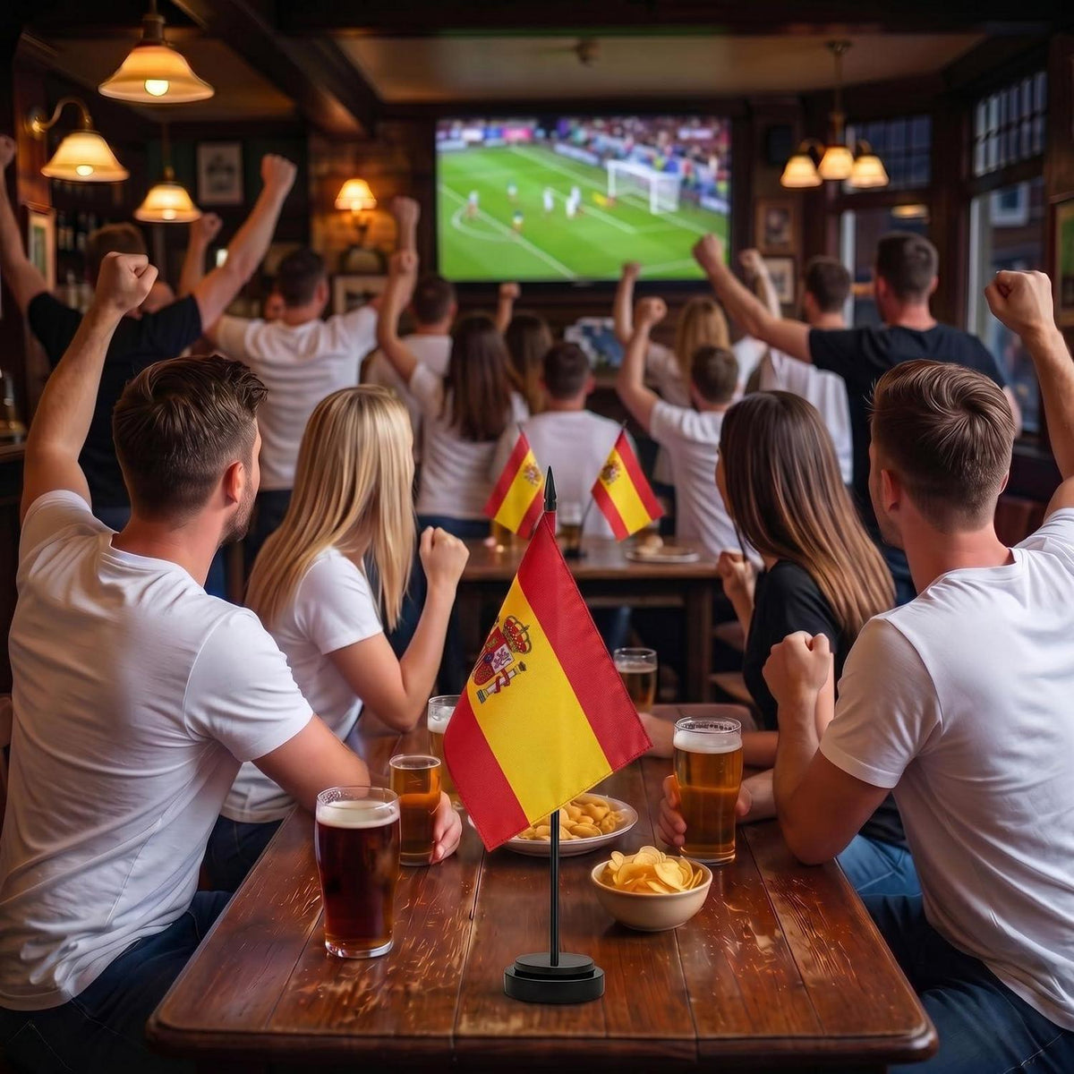 Spanien Tischflaggen 2er Set WM 2026 – Home & Büro Deko