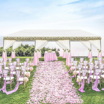 Wasserdichter Gartenpavillon 3x9m mit UV-Wänden – Partyzelt für Hochzeiten