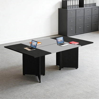 Erweiterbarer Konferenztisch Modular | 320 cm | Schwarz & Dunkelgrau