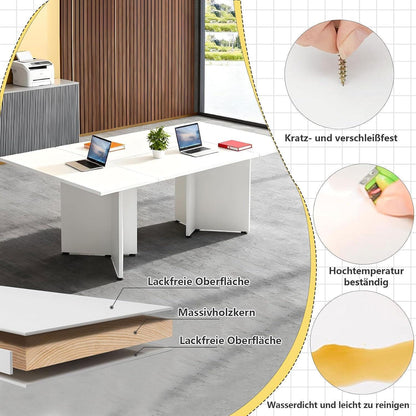 Erweiterbarer Konferenztisch Modular | 360 cm | Light Brown