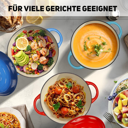 Gusseisen Bräter 5.0L – Perfekt zum Brotbacken & Schmoren