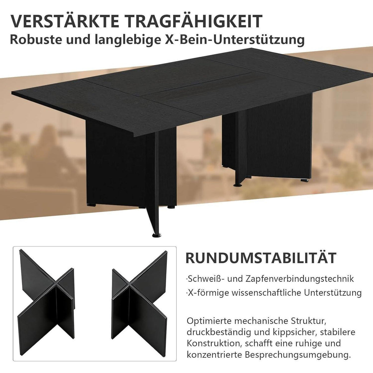 Erweiterbarer Konferenztisch Modular Weiß – 240 cm Besprechungstisch