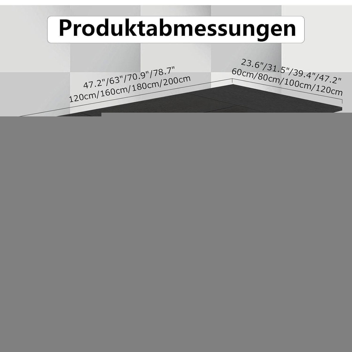 Modularer Konferenztisch, Erweiterbar für 4-12 Personen, Schwarz