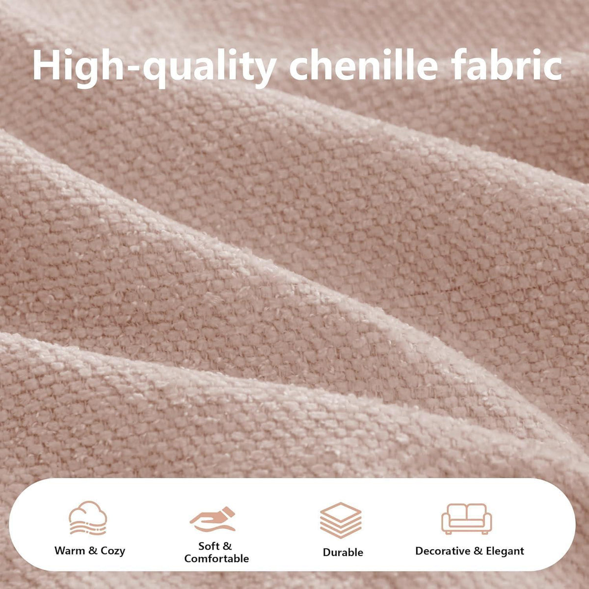 Modulares Chenille Sofa – Tiefes Sitzgefühl & Kein Aufbau Rosa