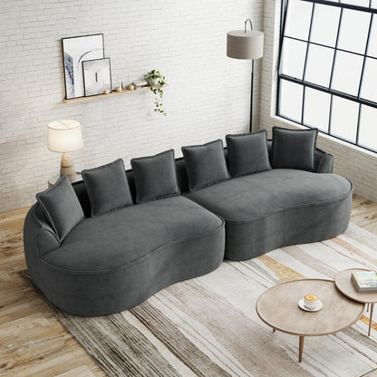 Modulares Chenille Sofa – Tiefes Sitzgefühl & Kein Aufbau