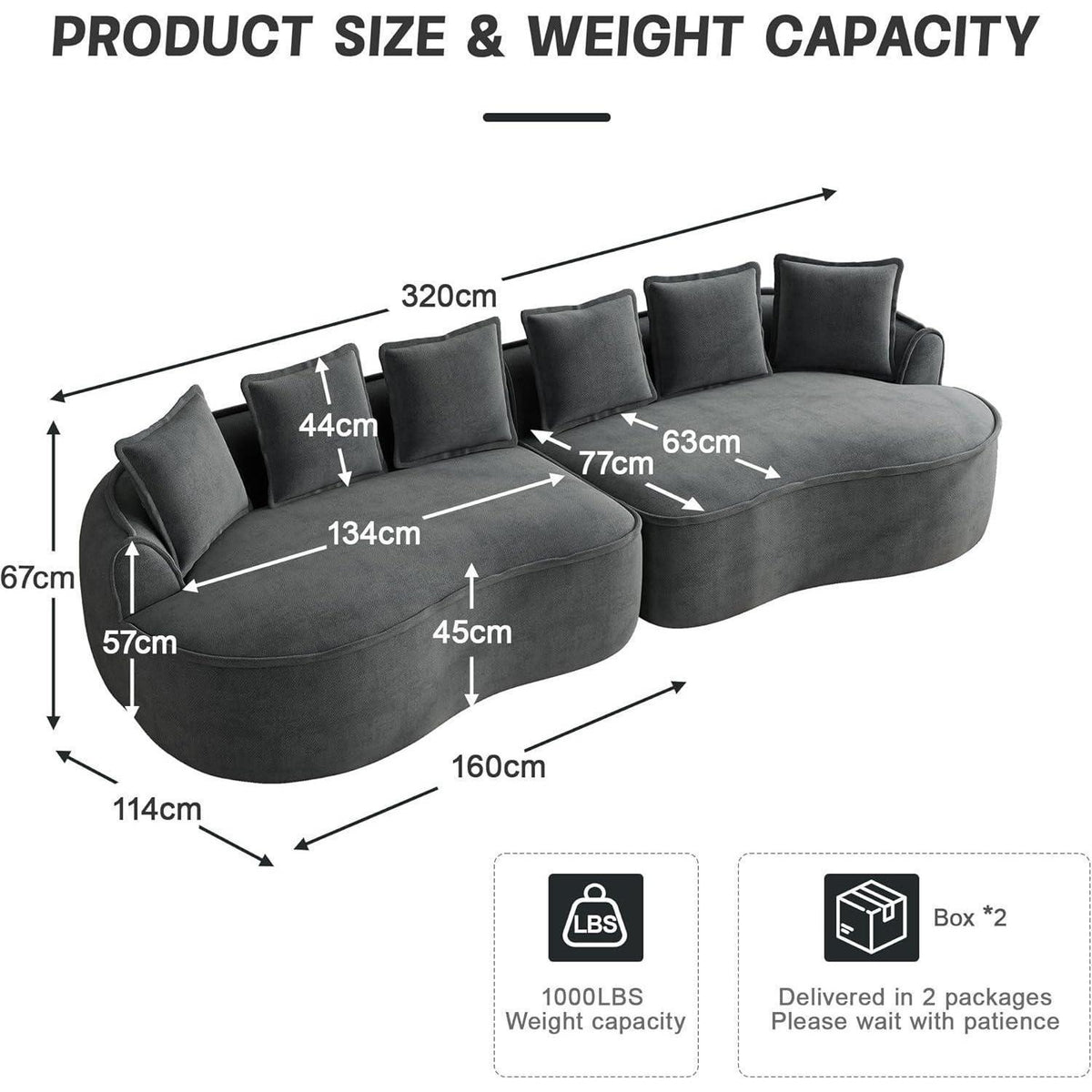 Modulares Chenille Sofa – Tiefes Sitzgefühl & Kein Aufbau