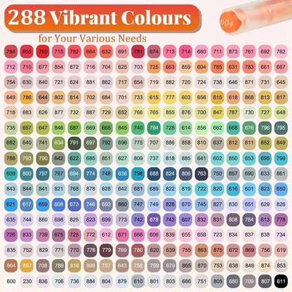 Acrylstifte Set 288 Farben – Pinselspitze für Steine, Glas & DIY