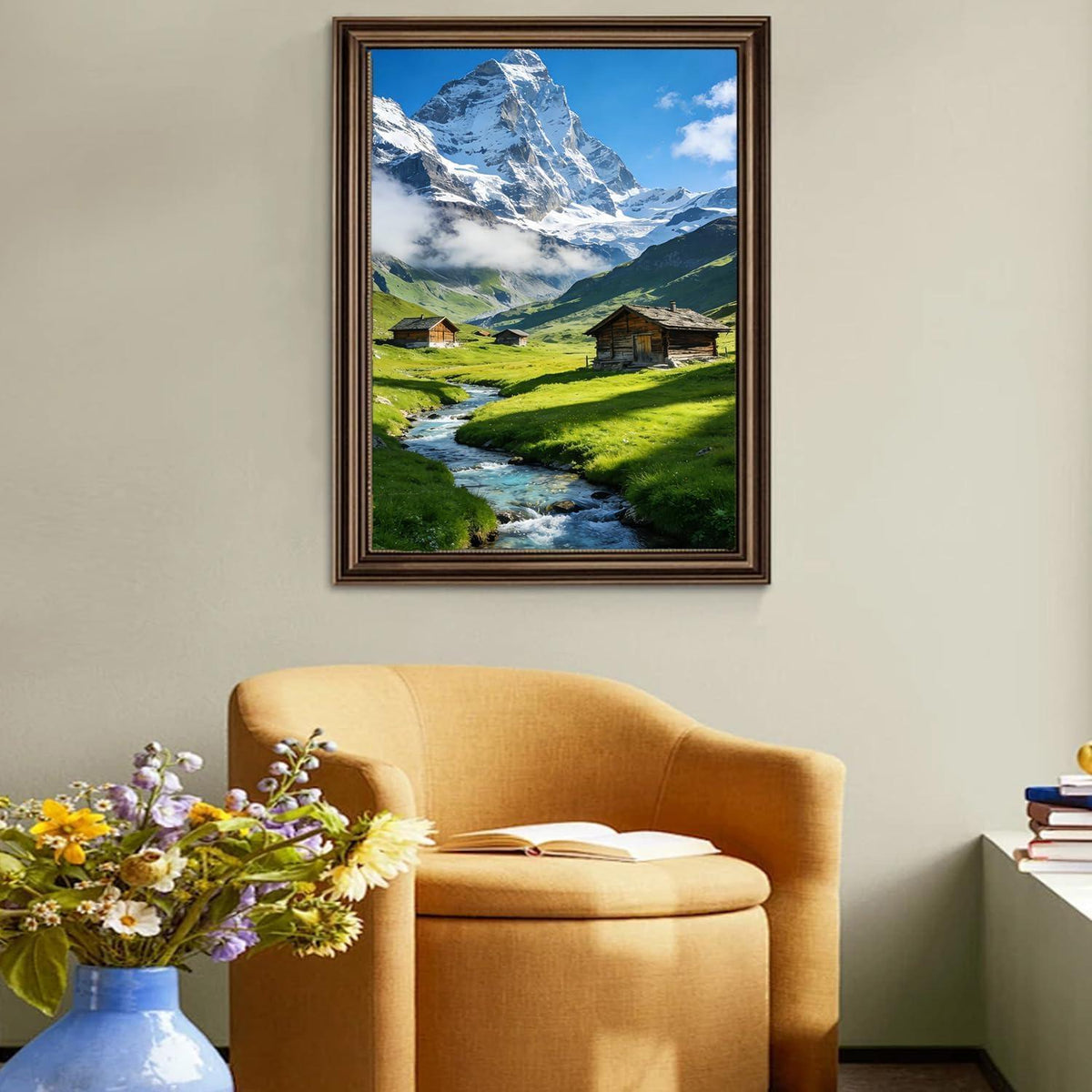 Malen nach Zahlen Landschaft Berg – DIY Bastelset 40x50cm