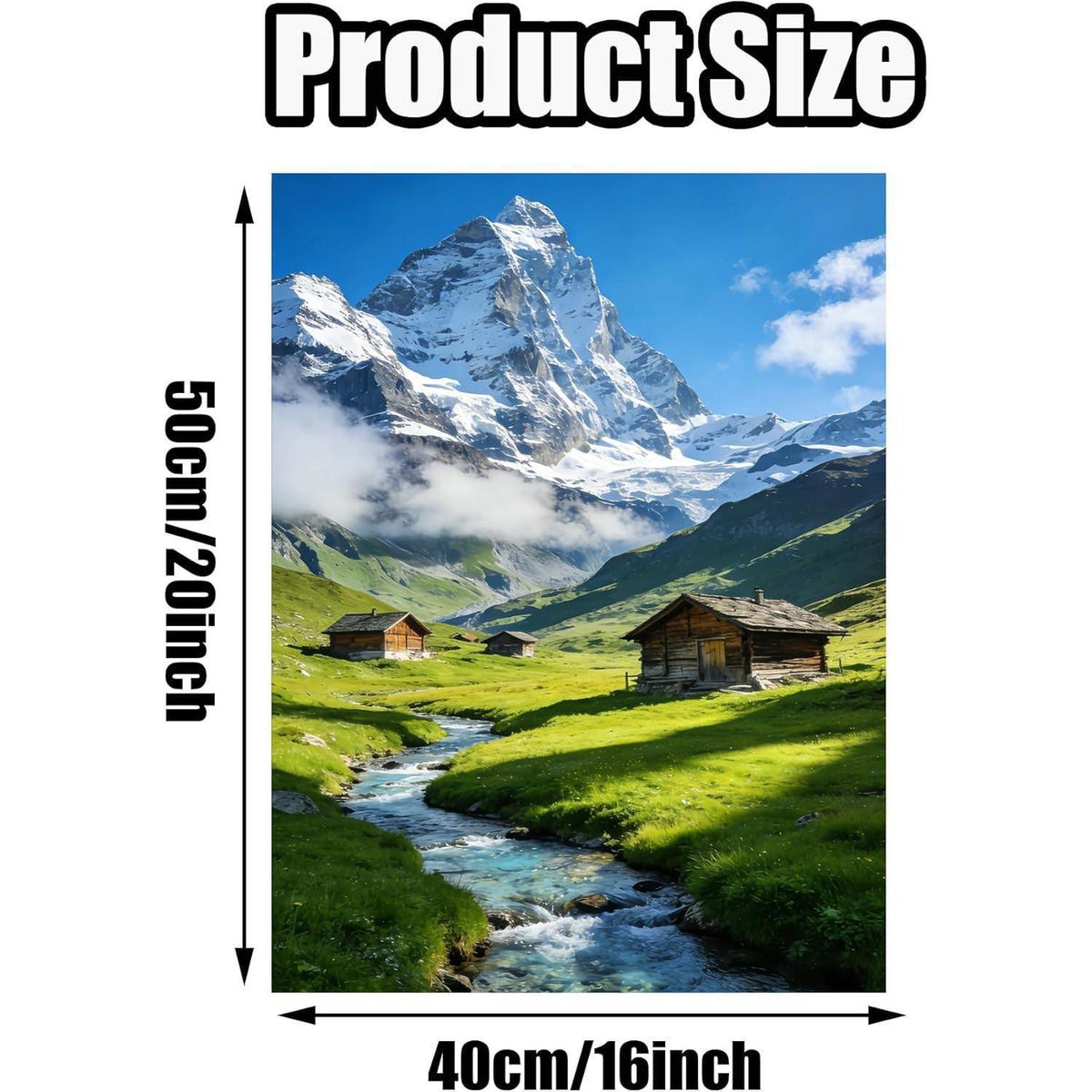Malen nach Zahlen Landschaft Berg – DIY Bastelset 40x50cm