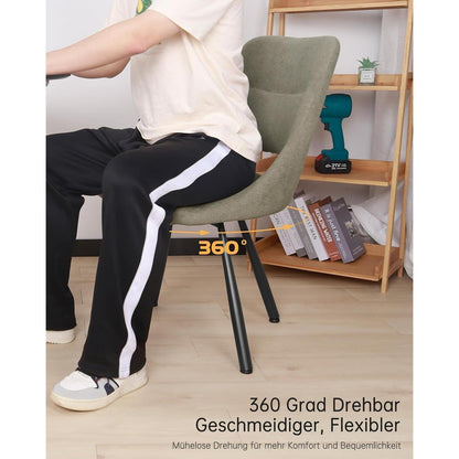Drehbarer Esszimmerstuhl - Graugrün