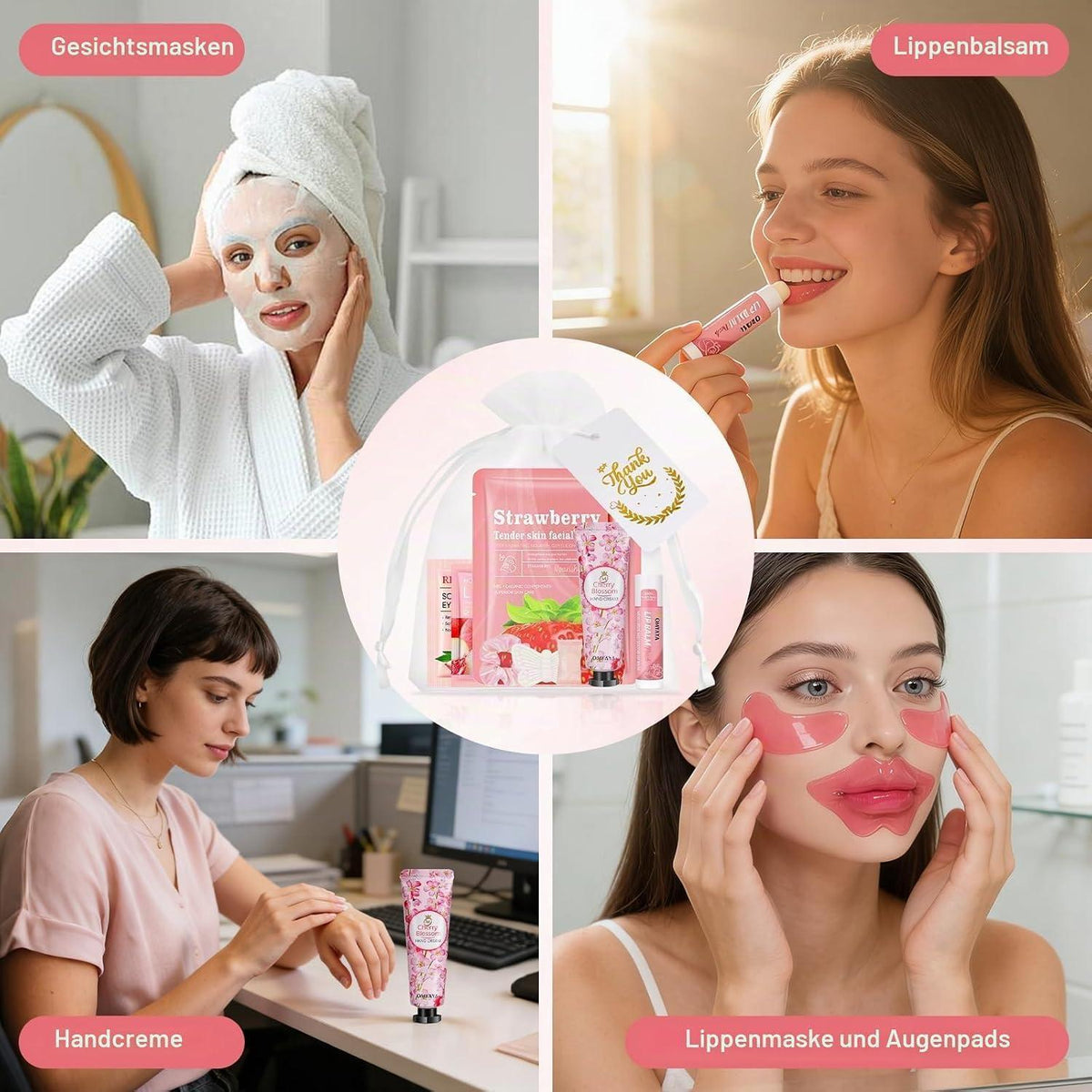 100-teiliges Hautpflege Geschenkset für Frauen & Mädchen