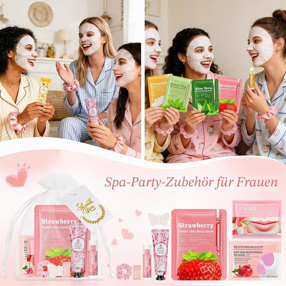 100-teiliges Hautpflege Geschenkset für Frauen & Mädchen